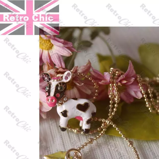 BETSEY JOHNSON animal COW jewellery BNWT ENAMEL bracelet/earrings/necklace/ring