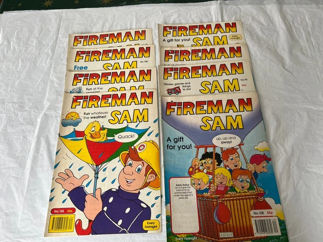 Fun Sam Book FIREMAN SAM FUN To Learn REDAN COMICS Magazines 95,100,102,105,106,107 ...
