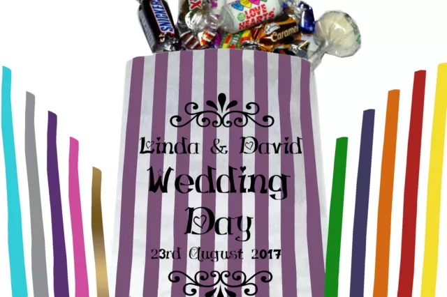 Personalisierte Hochzeit Sweet Bags für Ihre Hochzeit Sweet Table, Schokoriegel oder Veranstaltung