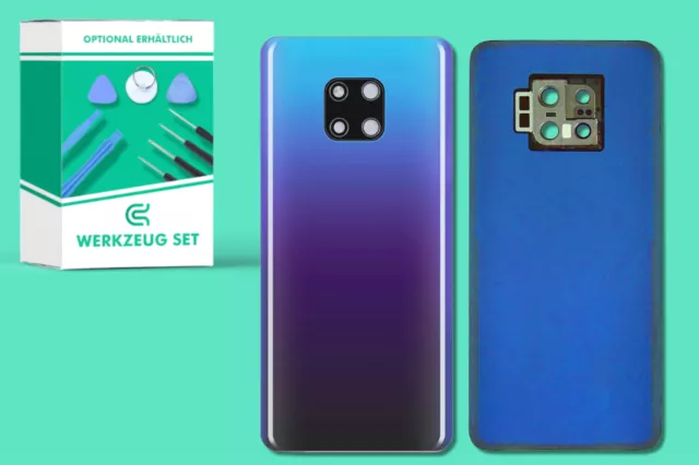 Für Huawei Mate 20 PRO Akkudeckel Deckel Backcover Twilight +Kameraglas + Kleber