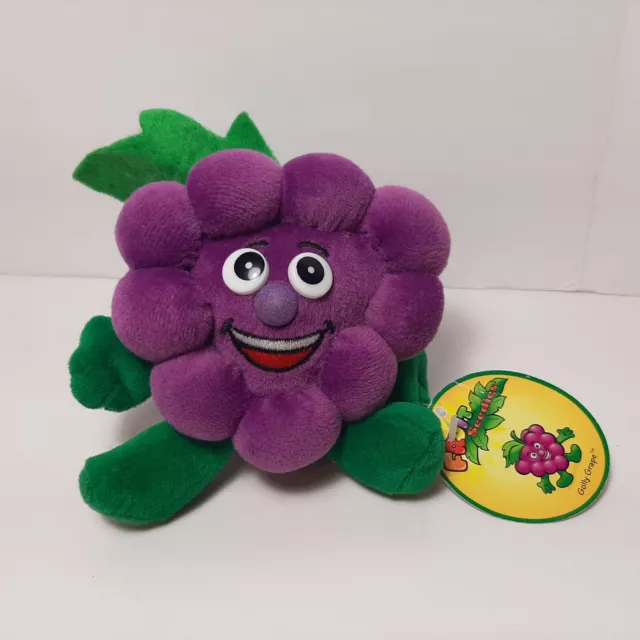 Fruit Seedies Golly Grape Fruit Purple Plush 4.5" Stuffed Toy