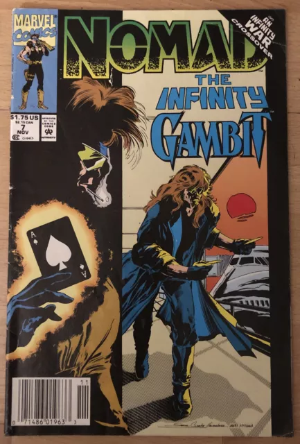 Nomad 7 Nicieza Story, Infinity War Crossover, Gambit; Rare Newsstand; Low-Grade