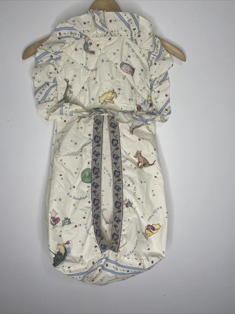 Vintage Winnie the Pooh Diaper Holder Ruffle Nursery Stacker Red Calliope Bag