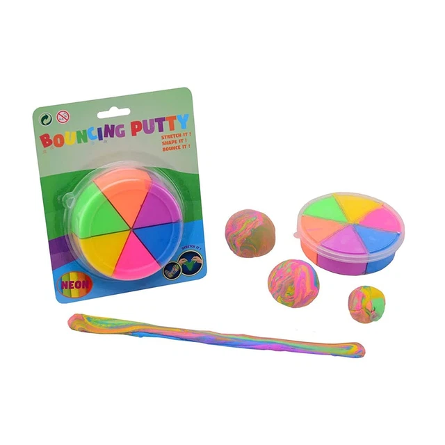 JohnToy Bouncing Duo Junior Play Clay 15 x 14 cm Set of 6