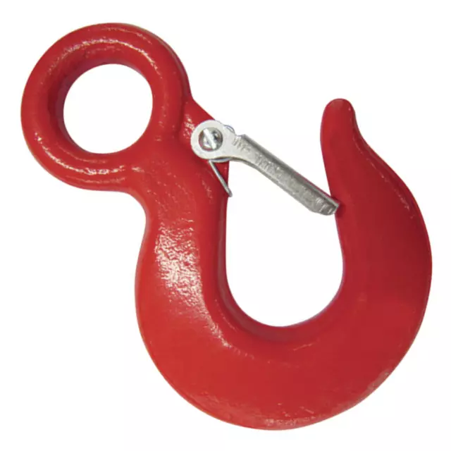 Red Eye Type Alloy Hook With Safety Catch 7 Ton US Alloy Eye Hook (7000kg)