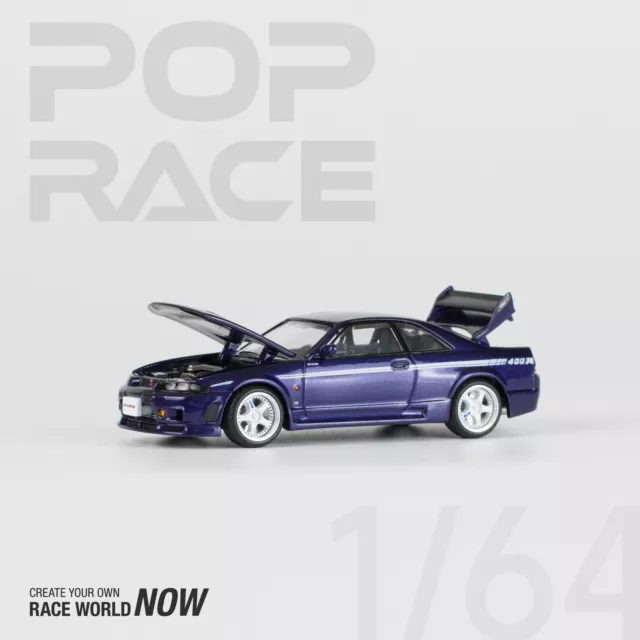 (Pre-Order) POPRACE 1/64 Nissan GT-R Nismo 400R MIDNIGHT PURPLE Model Car