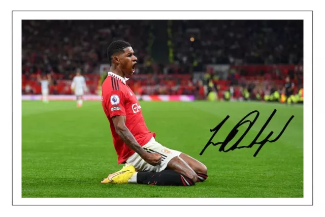 Marcus Rashford Signed Autograph PHOTO Signature Fan Gift Print