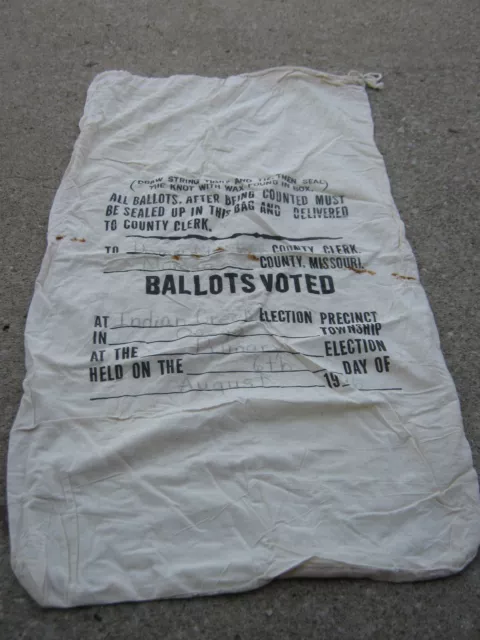 Indian Creek Osage 1996 Morgan Donna Chasteen Ballots Voted Election sack