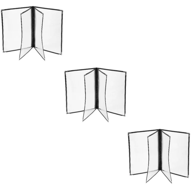 3 Pc Pvc Recipe Folder Restaurant Menu Book Covers Transparent