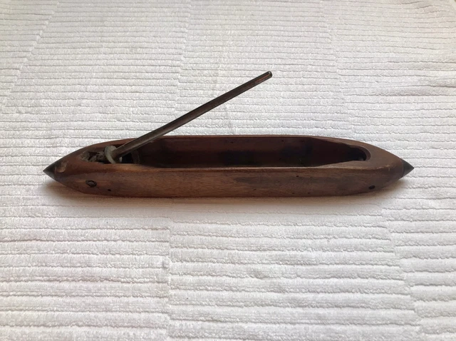 Métier à Tisser Ancien En Bois Avec Navette - Fabrication Anglaise (UK)