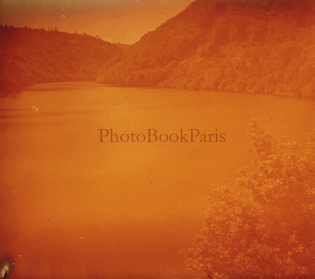 FRANCE Lac Paysage c1920 Photo Plaque de verre Stereo Vintage P29L9n13