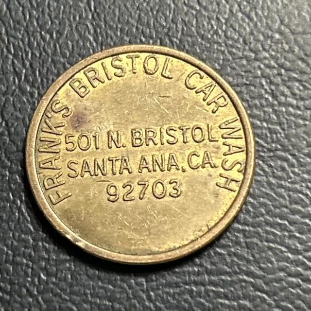 Frank's Car Wash Bristol Santa Ana California Game Video Arcade Token F3