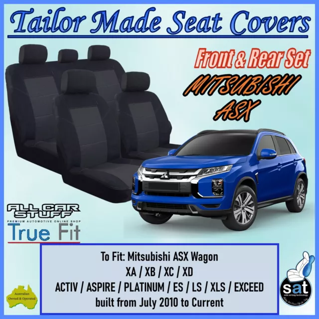 TrueFit Black Seat Covers for Mitsubishi ASX Wagon: from 07/2010 to Current