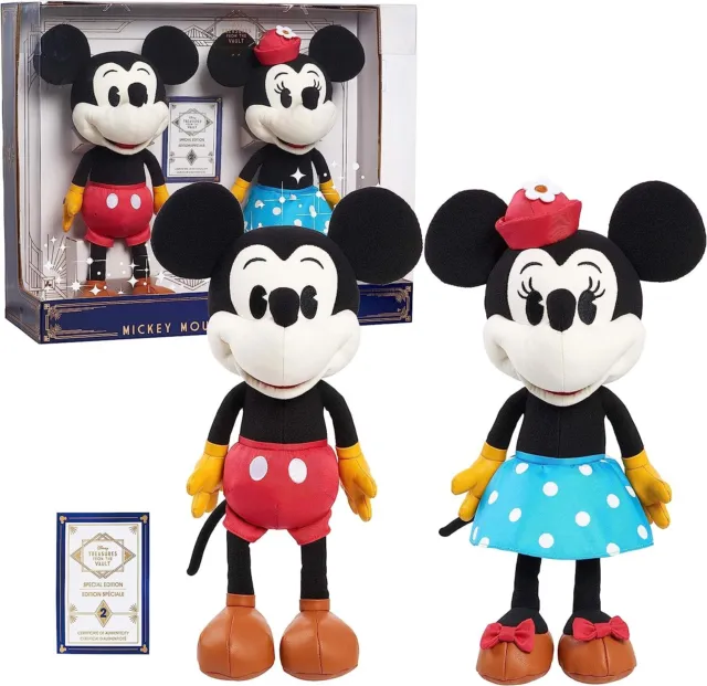 Disney Treasures From The Vault Limited Edition Mickey & Minnie Mouse Plush 15"