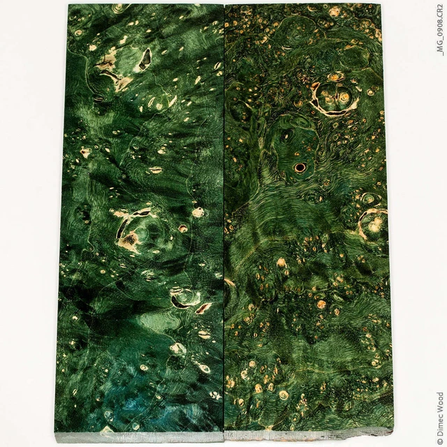 Paneles de burl de saúco de caja de madera estabilizada, básculas de...