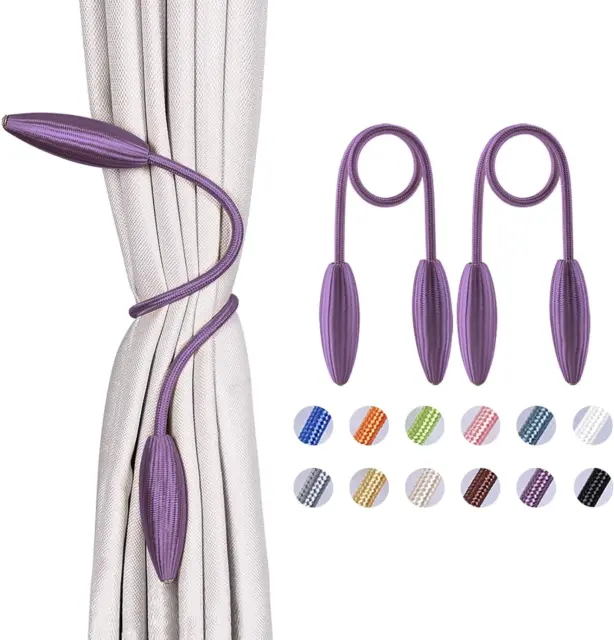 2 Pack DIY Curtain Tiebacks Clips Crystal Decorative Creative Twist Drape Tie Ba