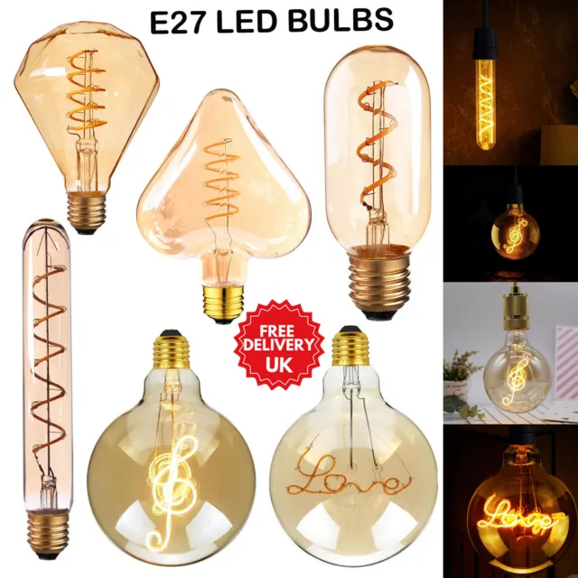 Vintage Bulb LED Antique Bulbs Decorative Edison Filament LED Light Bulbs E27 UK