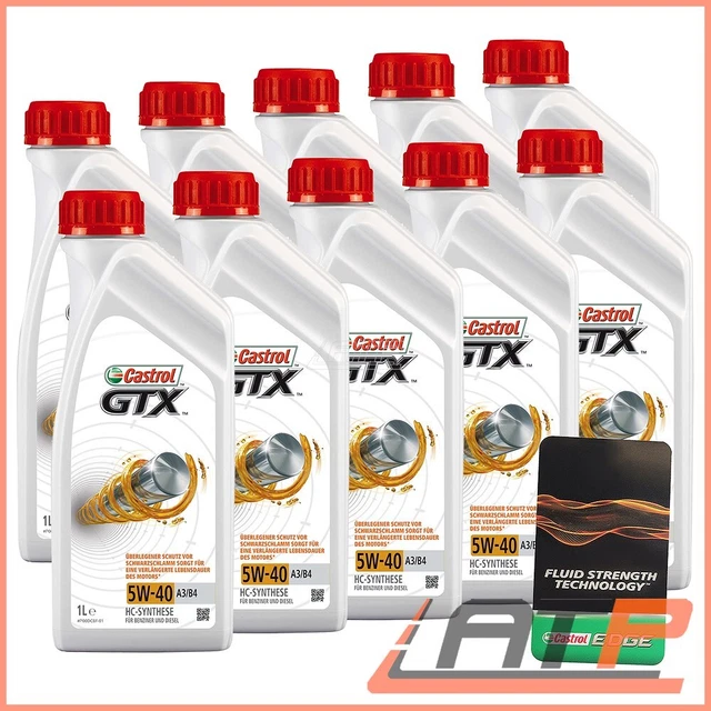4 LITER CASTROL 15W-40 GTX A3/B3 VW 501 01, VW 505 00, MB 229.1, Fiat 9