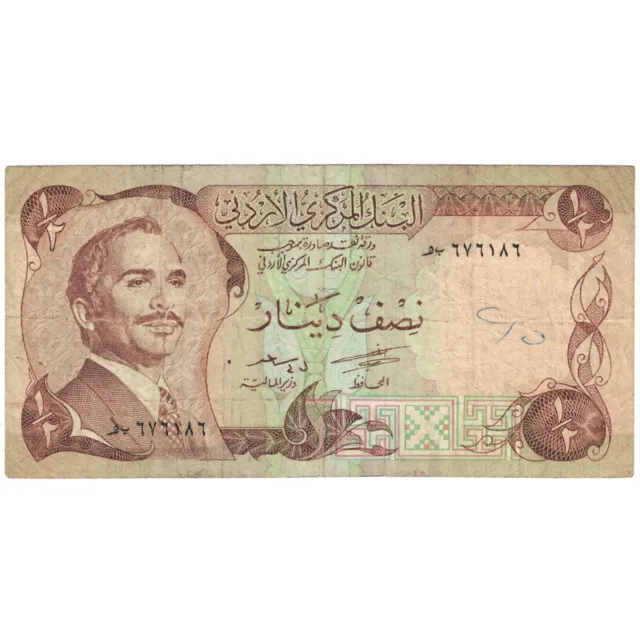 [#194167] Banknote, Jordan, 1/2 Dinar, Undated (1975-92), KM:17a, VG