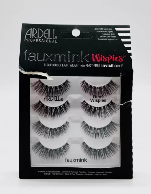 Ardell fauxmink Demi Wispies Multipack, falsche Wimpern, 4 Wimpernpaare