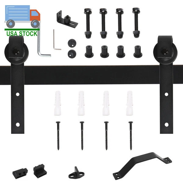 6.6 FT Sliding Barn Door Hardware Kit Slide Smoothly Quietly,Easy Install