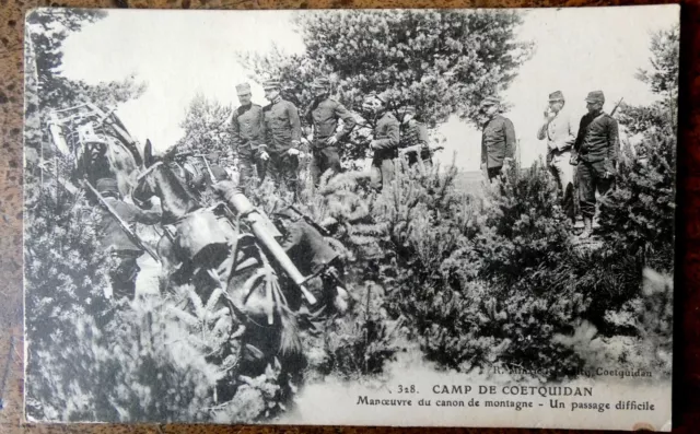 carte postale ancienne CAMP DECOETQUIDAN 1912