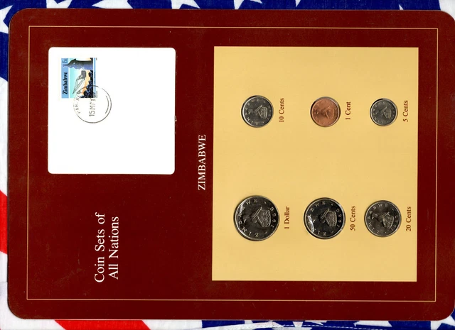 Coin Sets of All Nations Zimbabwe UNC All  1980 but 1,20 cents 1983