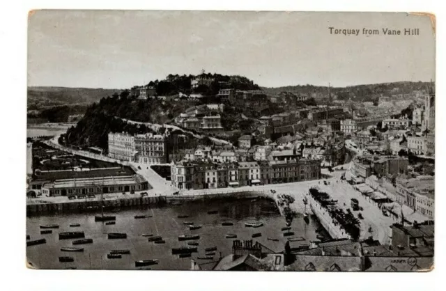OLD POSTCARD - DEVON - Torquay from Vane Hill - Valentines - Early 20thC