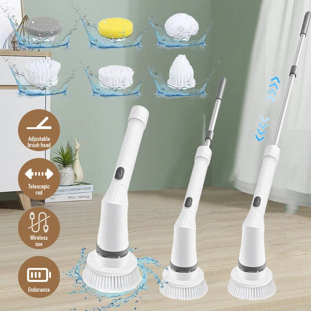 Spazzola Elettrica Per Pulizia BOOHENKA | 5 Testine | Ricaricabile | Impermeabile IPX7 | Per Bagno E Cucina - Foto 9