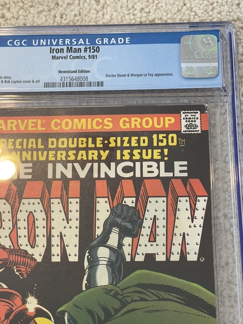 Invincible Iron Man #150 1981 Iconic Cover by John Romita Jr. CGC 7.5 Newsstand 3