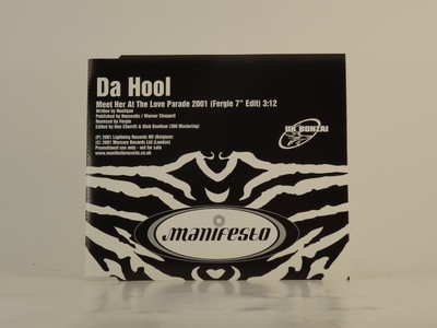 DA HOOL MEET HER AT THE LOVE PARADE 1 Track Promo CD Single Picture Sleeve E20 