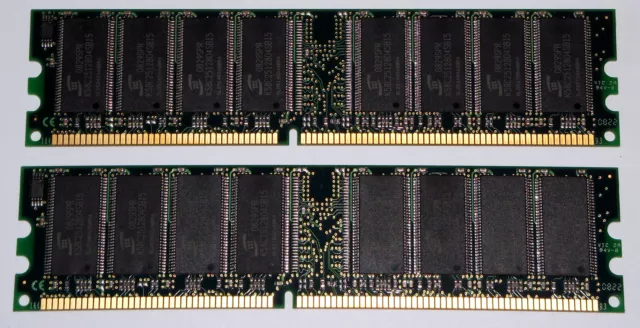 2 GB Kit DDR-RAM (2x 1GB) 184-pin PC-3200U non-ECC  'Kingston KVR400X64C3AK2/2G' 2