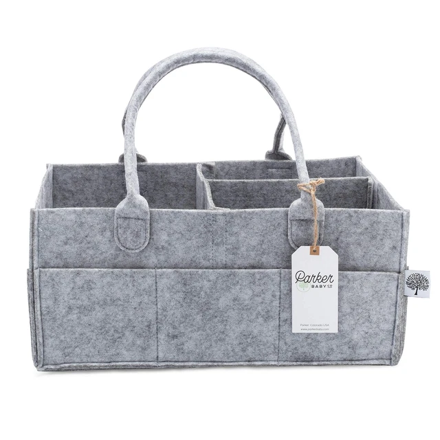 Parker Baby Diaper Caddy - Nursery Storage Bin and Car Organizer for Diapers and
