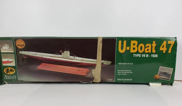 Amati 1:72 Scale WWII German U-Boat 47 Type VIIB-1936 Resin Submarine Model Kit
