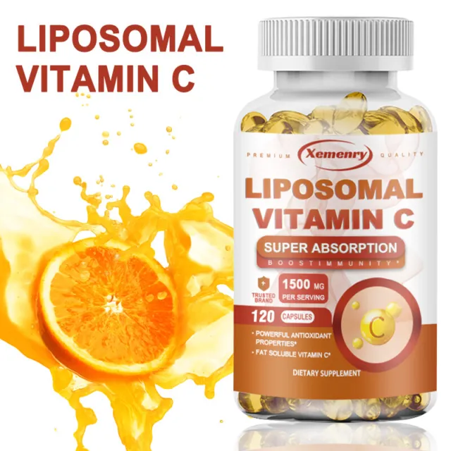 Liposomal Vitamin C 1500mg - Ascorbic Acid, Support Bone Health, Reduce Fatigue
