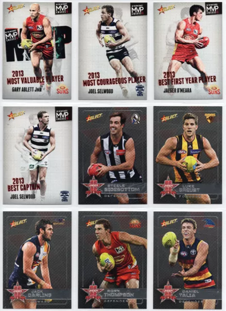 2013 Afl Aflpa Mvp Best Under 22 Awards Bulk Lot Set Cards - Pick Your Card/S