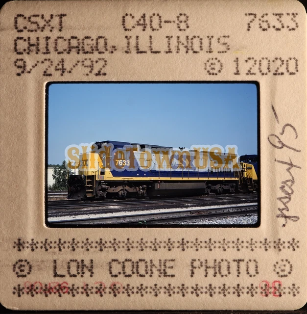 VTG 1992 TRAIN Slide 7633 CSX Engine Chicago IL X8R196 £6.76 - PicClick UK
