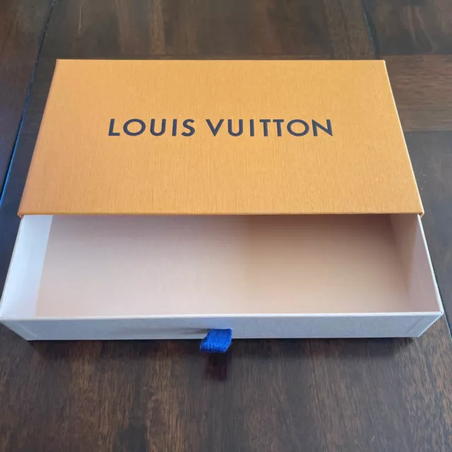 LOUIS VUITTON Empty Box Pull Drawer CASE DUST BAG WALLET book tag slide  storage