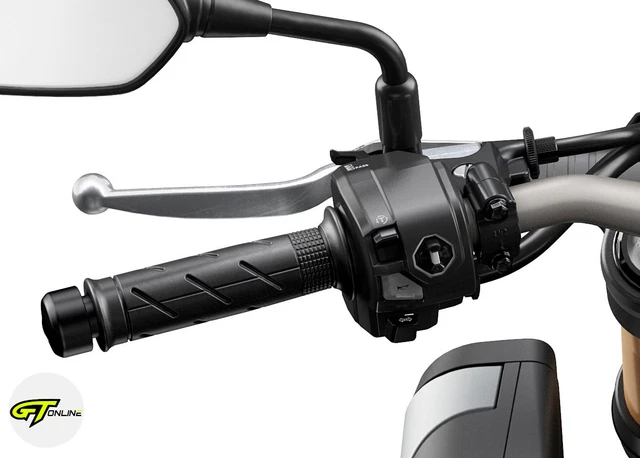 BikeMaster Beheizte Motorradgriffe – 5-stufige Temperaturregelung, Für 12 V DC, Offenes Design, Gummimaterial Wetterbeständig