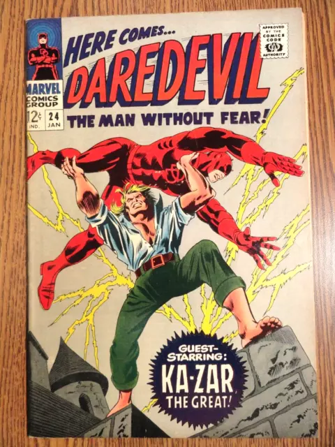 Daredevil #24 Gene Colan Llaves FVF 1st Estampado Ka-Zar Stan Lee Marvel Mcu