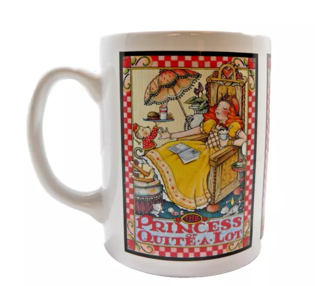 Vintage Mary Engelbreit Princess of Quite A Lot Coffee Cup Mug.