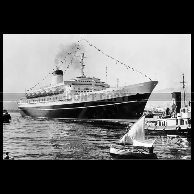 Photo B.002334 SS LEONARDO DA VINCI ITALIAN LINE PAQUEBOT OCEAN LINER