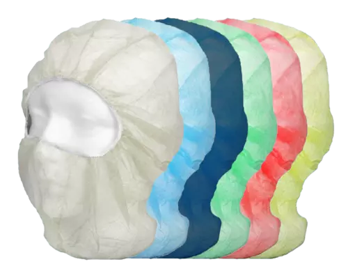 Case of 1000 Disposable Polypropylene Hoods 8 Colors Free Shipping