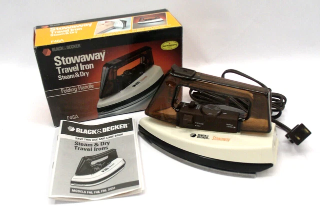 Fer à Repasser De Voyage Black & Decker Stowaway – Vapeur/Sec, Poignée Pliante – 120V