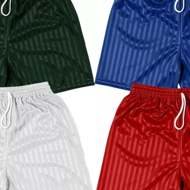 Boys Girls Kids Children Shadow Stripe School Uniform Shorts Gym PE Football