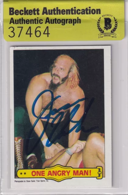 Jesse Ventura Signed 1985 Topps WWF Rookie Card 38 RC WWE USN Governor Autograph