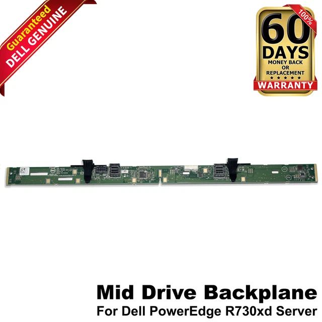 Dell R730XD LFF 4 x 3.5 midplane cage 4FHR4 & 4x trays FJ21V (No BP/CBLs