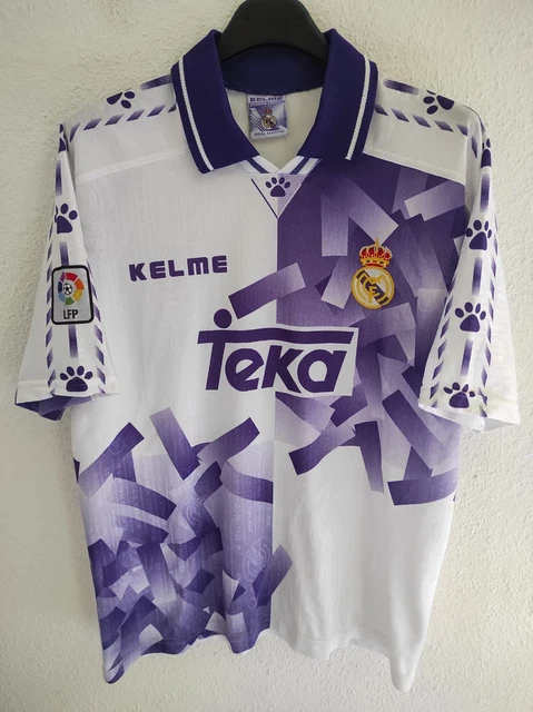 Maillot Real Madrid 1997-1998 Kelme - Roberto Carlos 3 Teka - Neuf Avec étiquettes (taille S)