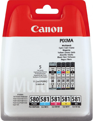 Canon PGI-580/CLI-581 BK/C/M/Y Serbatoi Inchiostro, Multipack Blister