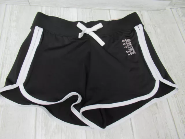 Justice Girls Dolphin Shorts Black Size M 10 NEW